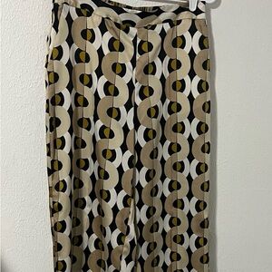 Zara geometric print satin pants Large